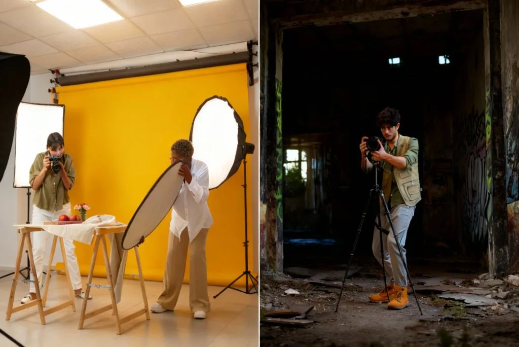 Studio fotografico vs location improvvisata