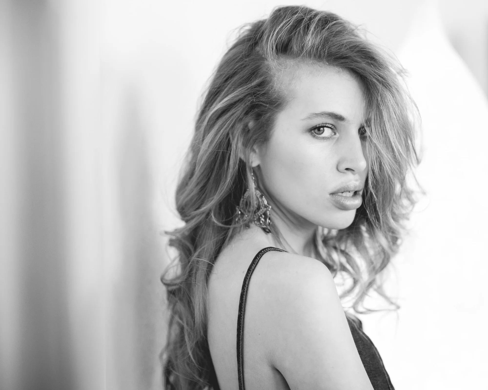 Ritratto beauty in bianco e nero